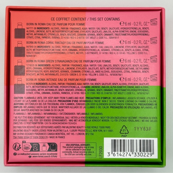 x4 Valentino Donna Born in Roma Splash Mini Coffret Set .2 oz - Picture 2 of 9